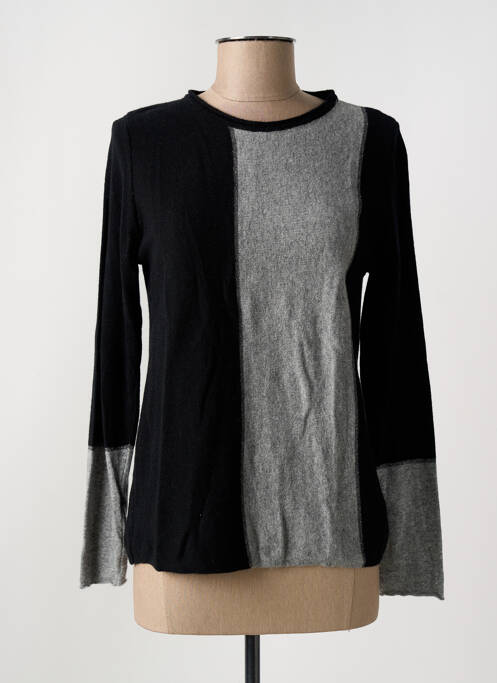 Pull coupe cintrée manches longues noir QUATRE VINGT JOURS femme