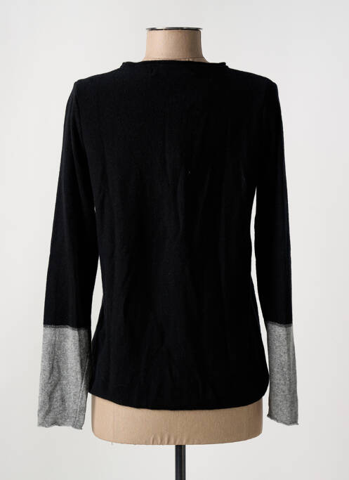 Pull coupe cintrée manches longues noir QUATRE VINGT JOURS femme