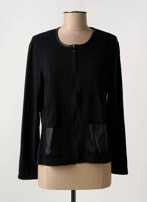 Veste casual col rond noir GRIFFON femme
