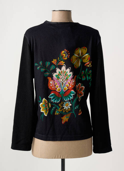 Veste casual col rond noir GRIFFON femme