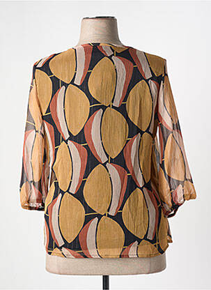 Blouse imprimé fantaisie manches 3/4 orange GRIFFON femme