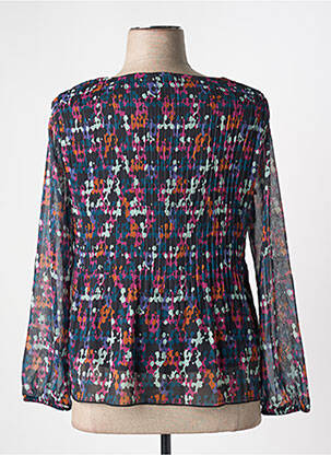 Blouse imprimé fantaisie manches longues bleu GRIFFON femme