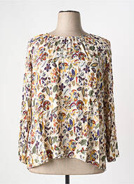 Blouse imprimé fantaisie manches longues beige GRIFFON femme