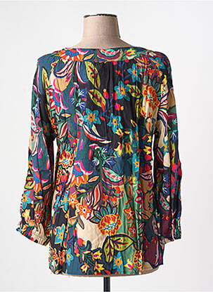 Blouse imprimé fantaisie manches longues vert GRIFFON femme