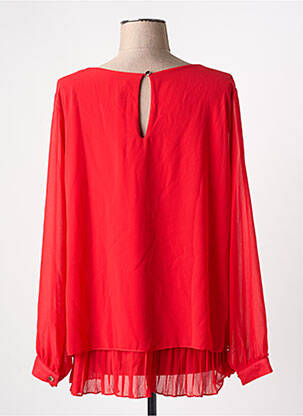 Blouse col rond manches longues rouge COULEURS DU TEMPS femme