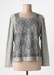 Pull coupe cintrée manches longues gris GUY DUBOUIS femme