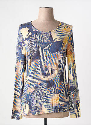 T-shirt manches longues manches longues bleu GUY DUBOUIS femme