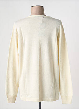 Gilet manches longues col rond beige QUATRE VINGT JOURS femme