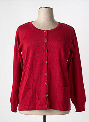 Gilet manches longues rouge GRIFFON femme
