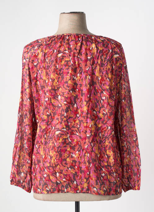 Blouse tissage popeline manches longues orange GRIFFON femme