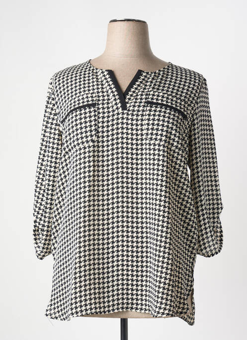 Tunique manches longues imprimé fantaisie noir GRIFFON femme