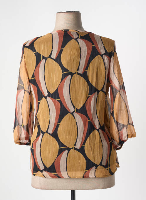 Blouse imprimé fantaisie manches 3/4 orange GRIFFON femme