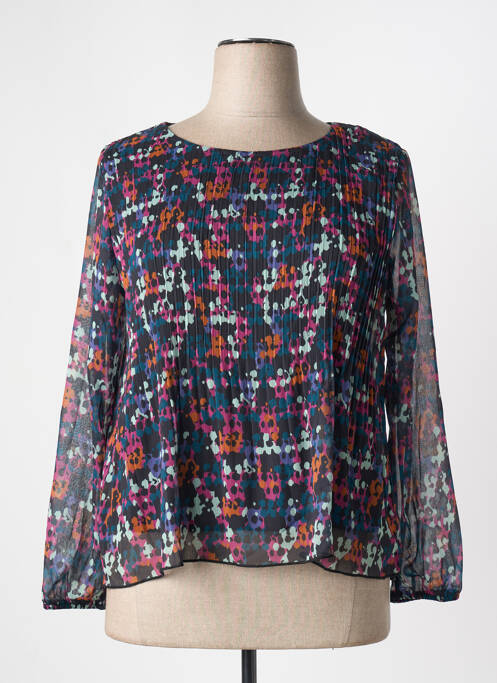 Blouse imprimé fantaisie manches longues bleu GRIFFON femme