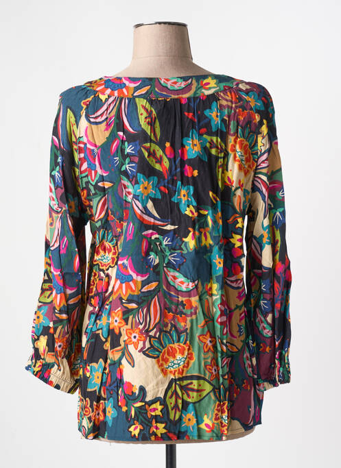 Blouse imprimé fantaisie manches longues vert GRIFFON femme