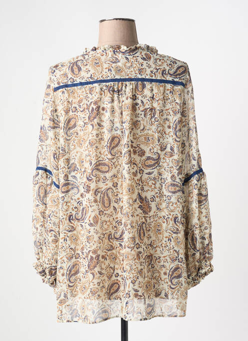 Blouse imprimé fantaisie manches longues beige MERI & ESCA femme
