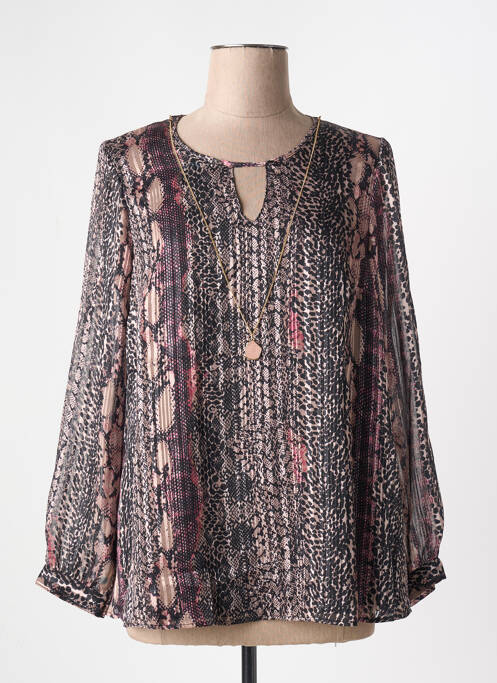 Blouse col rond manches longues noir MERI & ESCA femme