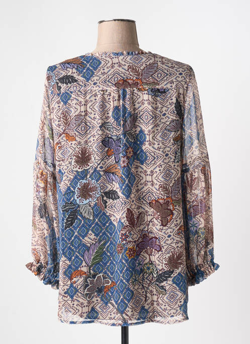 Blouse imprimé fantaisie manches longues beige MERI & ESCA femme
