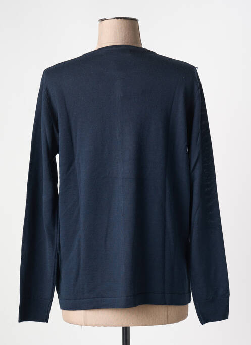 Gilet manches longues fermeture boutonnée sur le devant bleu QUATRE VINGT JOURS femme