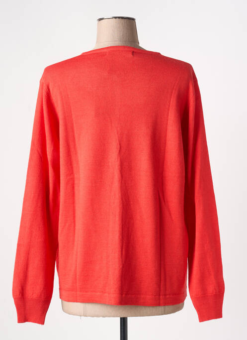 Gilet manches longues fermeture boutonnée sur le devant rouge QUATRE VINGT JOURS femme