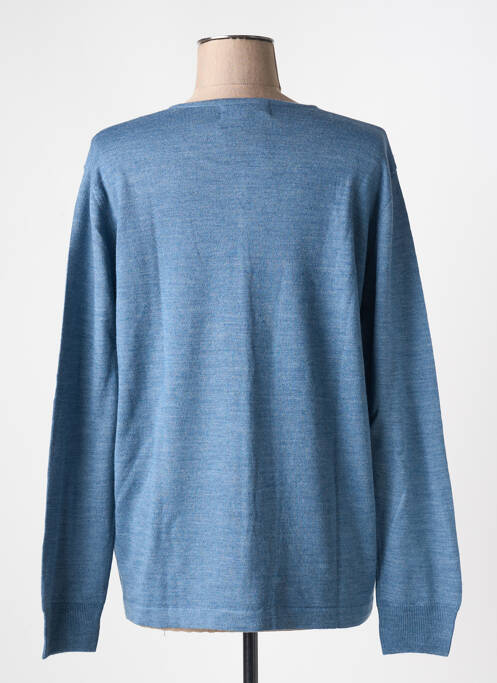 Gilet manches longues fermeture boutonnée sur le devant bleu QUATRE VINGT JOURS femme