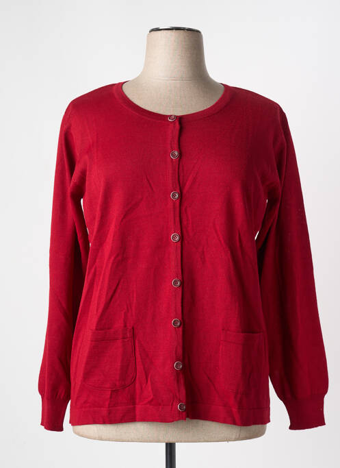 Gilet manches longues rouge GRIFFON femme