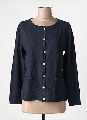 Gilet manches longues fermeture boutonnée sur le devant bleu GRIFFON femme