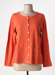 Gilet manches longues fermeture boutonnée sur le devant orange GRIFFON femme