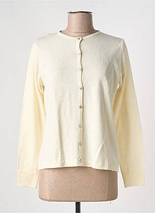 Gilet manches longues col rond beige QUATRE VINGT JOURS femme