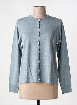 Gilet manches longues fermeture boutonnée sur le devant gris QUATRE VINGT JOURS femme
