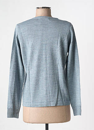 Gilet manches longues col rond gris QUATRE VINGT JOURS femme
