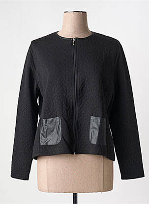 Veste casual col rond noir GRIFFON femme