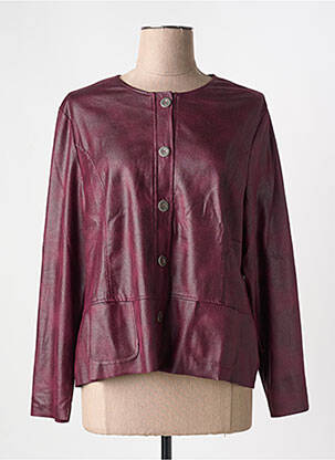 Veste casual col rond violet GRIFFON femme