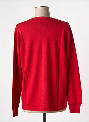 Gilet manches longues fermeture boutonnée sur le devant rouge QUATRE VINGT JOURS femme