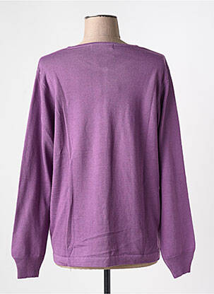Gilet manches longues col rond violet QUATRE VINGT JOURS femme