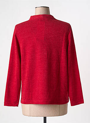 Gilet manches longues fermeture boutonnée sur le devant rouge GRIFFON femme