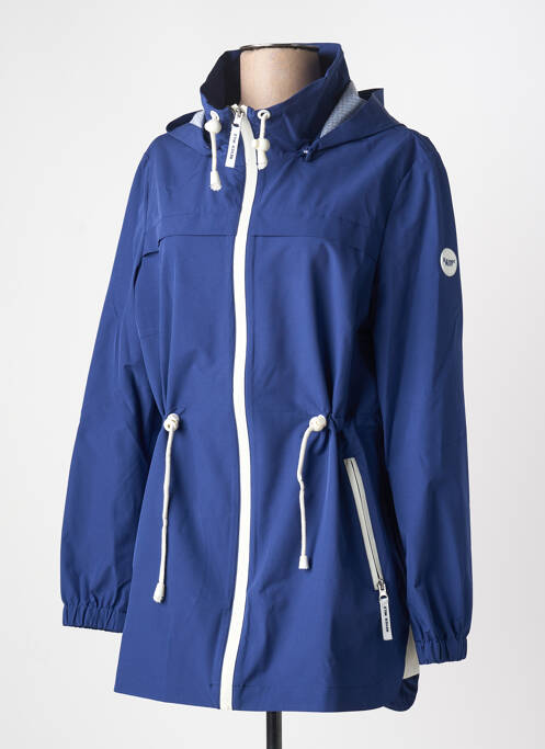 Coupe-vent manches longues a capuche bleu REVER MILE femme