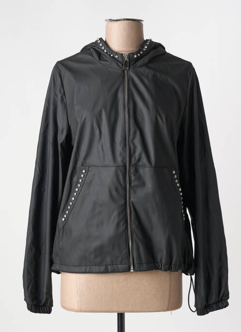 Coupe-vent poches a capuche noir ZIA1 femme