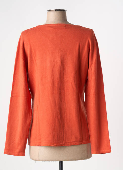 Gilet manches longues fermeture boutonnée sur le devant orange GRIFFON femme