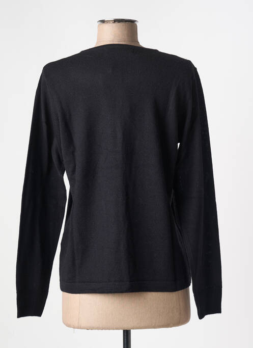Gilet manches longues fermeture boutonnée sur le devant noir QUATRE VINGT JOURS femme