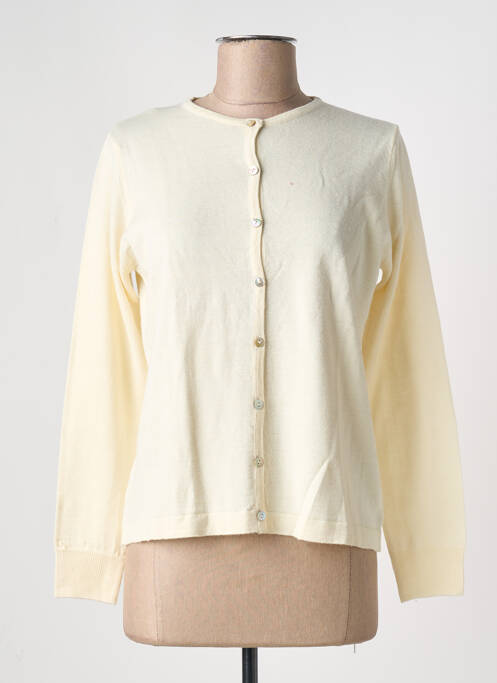 Gilet manches longues fermeture boutonnée sur le devant beige QUATRE VINGT JOURS femme