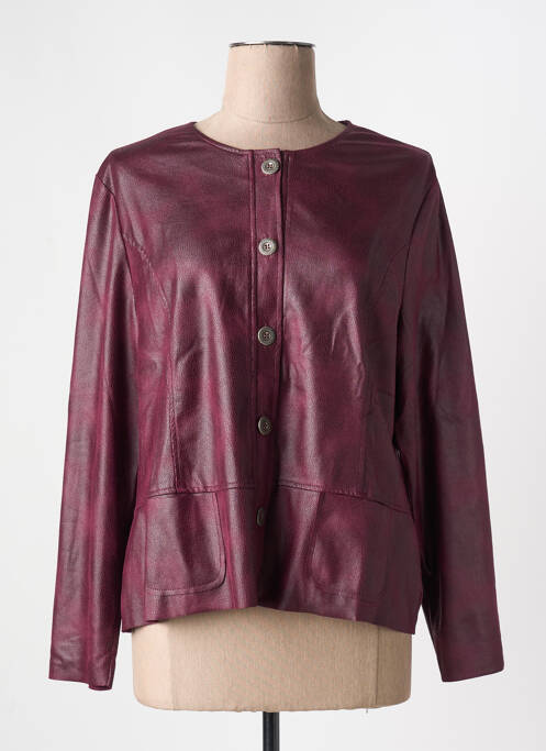 Veste casual col rond violet GRIFFON femme