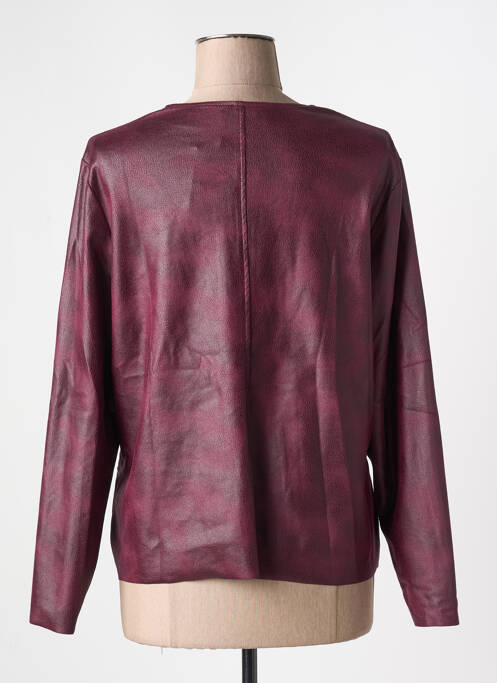Veste casual col rond violet GRIFFON femme