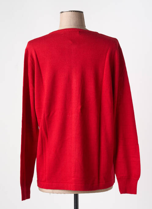 Gilet manches longues fermeture boutonnée sur le devant rouge QUATRE VINGT JOURS femme