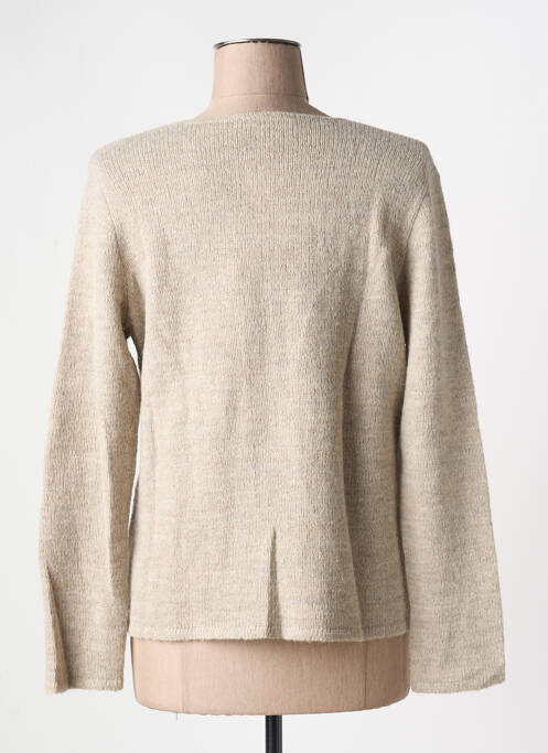 Gilet manches longues beige GRIFFON femme