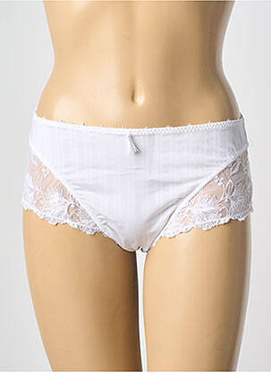 Shorty tissage satiné blanc EMPREINTE femme