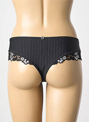 Tanga stretch noir EMPREINTE femme