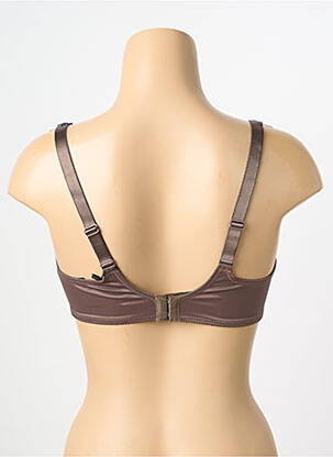 Soutien-gorge effet matière satinée haut soutien-gorge emboitant marron EMPREINTE femme
