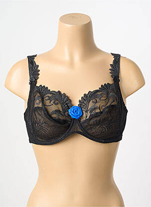 Soutien-gorge légère et transparente haut soutien-gorge emboitant noir EMPREINTE femme