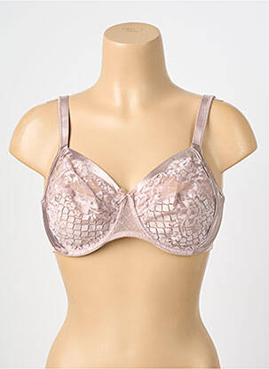 Soutien-gorge effet matière satinée haut soutien-gorge emboitant rose EMPREINTE femme