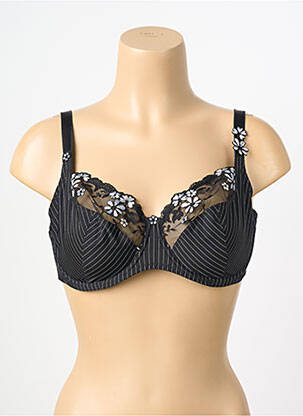 Soutien-gorge broderie haut soutien-gorge emboitant noir EMPREINTE femme